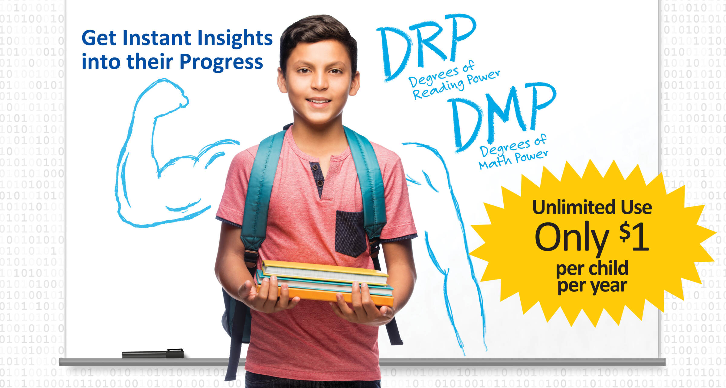 Gain instant insights into your child's academic progress withe DRP and DMP